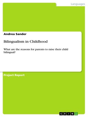 cover image of Bilingualism in Childhood